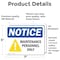 Signmission Maintenance Personnel Only, 7 in W x Rectangle, Vinyl Decal OS-2PACK-NS-D-57-L-15921 - alternate 6